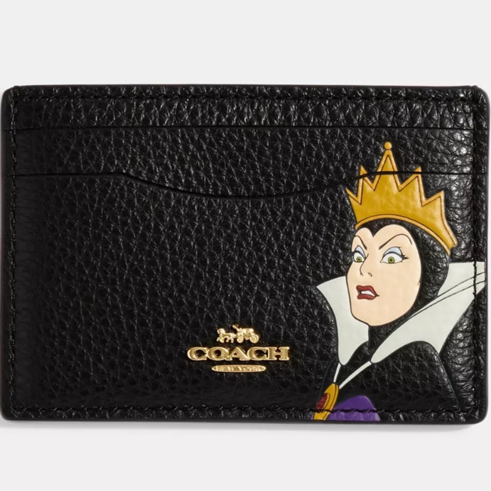 Disney X Coach Card Case With Evil Queen Motif
